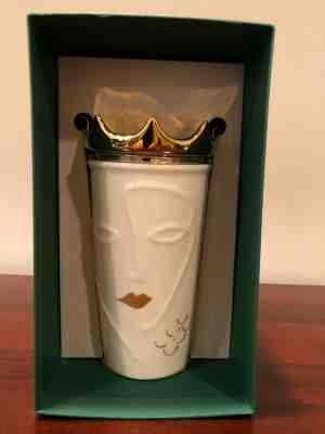 2016 Starbucks Siren Removable Gold Crown Travel Tumbler Mug Ceramic NEW RARE - Sold on eBay Apr, 23rd 2019 for $45.00