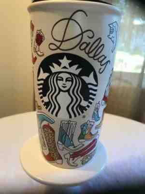 Starbucks Coffee 2016 Dallas Cowboy Boots Ceramic Travel Tumbler Black Lid New - Sold on eBay Apr, 22nd 2019 for $28.00