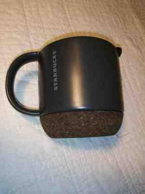 Starbucks Coffee Ceramic Mug Cup Black with Cork Bottom 12 oz 2016 - Sold on eBay Apr, 22nd 2019 for $16.99