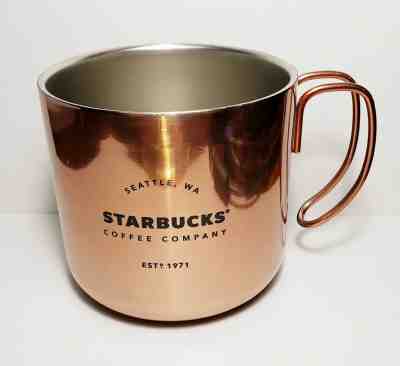 Lot Of 3 Starbucks Copper Stainless Steel Camping 12 Oz Coffee Cup Mug, 2016 - Sold on eBay Apr, 21st 2019 for $18.50