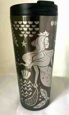 NEW Starbucks 2017 Black Brown GOLD Stainless Steel Tumbler Mermaid Travel Mug  - Sold on eBay Apr, 22nd 2019 for $39.99