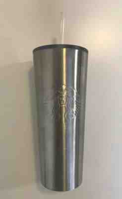 NEW 2019 STARBUCKS COLD CUP SILVER BRUSHED STAINLESS STEEL TUMBLER 24 fl oz - Sold on eBay Apr, 22nd 2019 for $29.95