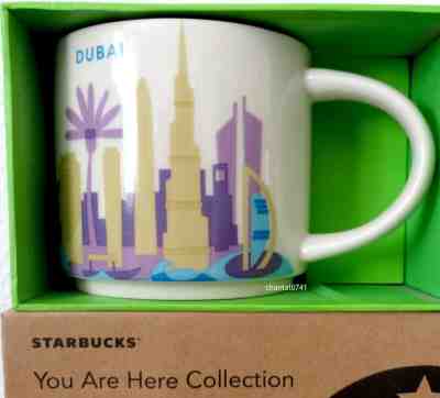 Starbucks Mug 2018 DUBAI UNITED ARAB EMIRATES Burj Khalifa Holiday Palms YAH