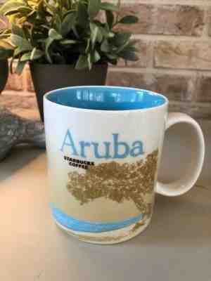Starbucks Aruba NEW 16oz mug. Light blue, tan and white. Features coastline with - Sold on eBay Mar, 11th 2019 for $13.50