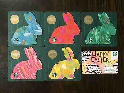 Canada Series Starbucks "EASTER BUNNY SET 2019" (6) Gift Cards - New No Value - Sold on eBay Apr, 21st 2019 for $7.75