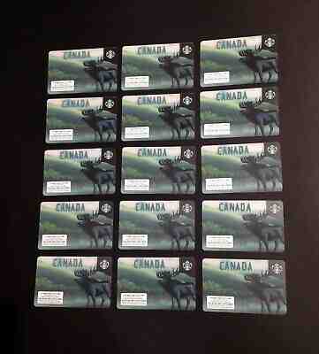  CANADA ???????? 2019 STARBUCKS " MOOSE " GIFT CARD  ---- LOT OF 15 PCS. ---- NEW  - Sold on eBay Apr, 20th 2019 for $35.99