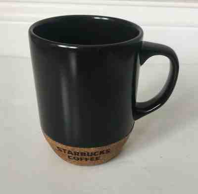 Starbucks Coffee Mug  cup Cork Bottom Espresso Black Brown Ceramic 2009  - Sold on eBay Apr, 22nd 2019 for $26.99