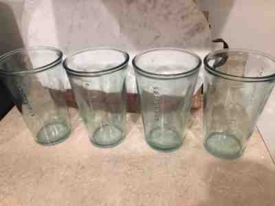 4 Starbucks Recycled Glass Cold Drink 16 oz Glasses Made in Spain - Sold on eBay Apr, 21st 2019 for $24.99