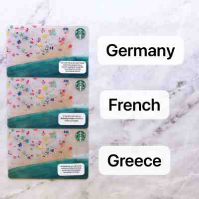 Lot Of 3 2014 Starbucks Summer Beach Gift Card Variations Germany Greece France - Sold on eBay Apr, 15th 2019 for $8.00
