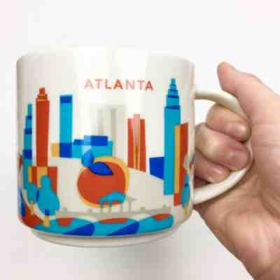 Starbucks You Are Here Collection 14oz Coffee Mug Atlanta Georgia White Blue - Sold on eBay Apr, 14th 2019 for $13.00