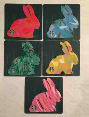 Starbucks 2019 INDONESIA Easter Bunny Die Cut 4 Card Lot Set Collection RARE - Sold on eBay Apr, 18th 2019 for $14.99