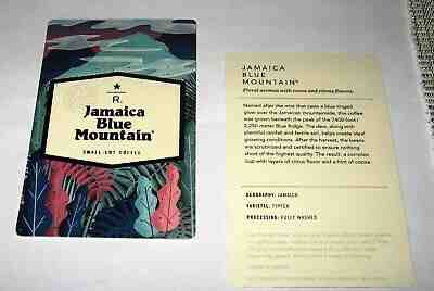 STARBUCKS 2018-19 JAMAICA BLUE MOUNTAIN RESERVE COFFEE TASTER CARD - Sold on eBay Apr, 11th 2019 for $3.25