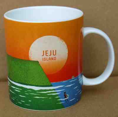 STARBUCKS COFFEE SOUTH KOREA 2014 JE-JU RISING SUN ARTSY MUG NEW UNUSED WITH SKU - Sold on eBay Apr, 5th 2019 for $14.99