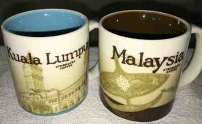 Kuala Lumpu Malaysia 2011 STARBUCKS Coffee LOT Demitasse Espresso Mugs 3 oz  - Sold on eBay Apr, 16th 2019 for $19.99