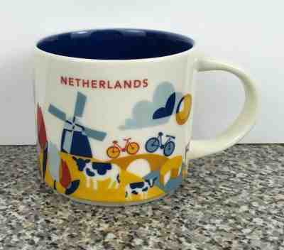 Starbucks You Are Here Collection Netherlands Mug Windmill Bicycle Coffee Cup  - Sold on eBay Apr, 3rd 2019 for $32.99