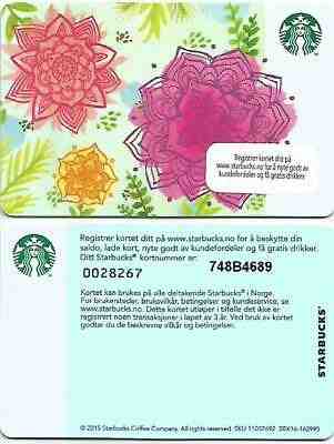 NORWAY  Starbucks card  " Spring Flowers " 2015 - RARE - Sold on eBay Mar, 26th 2019 for $5.75