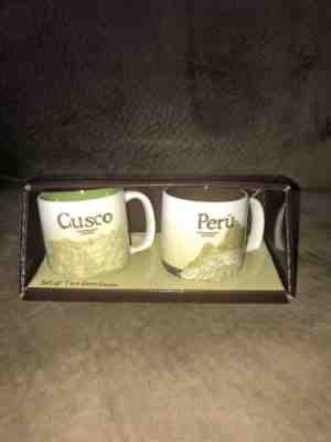 Cusco & Peru Starbucks Demitasse Espresso Mugs - Sold on eBay Apr, 12th 2019 for $36.99