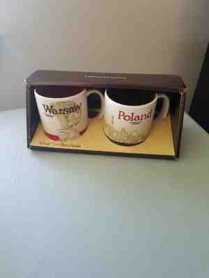 Starbucks Coffee Set of Two Demitasse Cups Warsaw Poland 3 fl oz - Sold on eBay Apr, 10th 2019 for $5.99