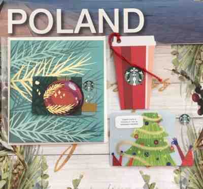 Starbucks Poland Lot Of 3 Christmas 2018 Gift Cards New - Sold on eBay Mar, 18th 2019 for $11.00