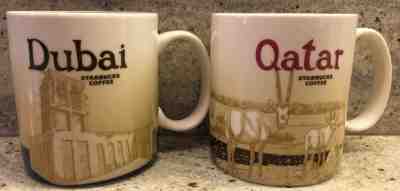 Starbucks Set of 2 Global Icon Collectors Series 16oz Mugs-Qatar & Dubai-2012 - Sold on eBay Apr, 21st 2019 for $29.99