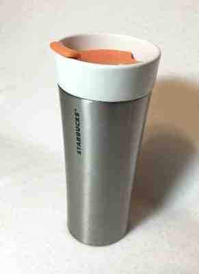 Starbucks Travel Cup 2012 Stainless with Ceramic Top and Orange Lid - Sold on eBay Mar, 29th 2019 for $24.99