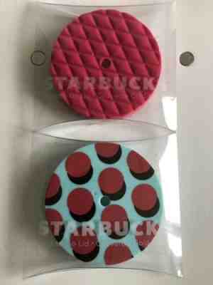 2 New Starbucks Cold To Go Lids/Venti Grande/Teal Pink Dots & Hot Pink - Sold on eBay Apr, 15th 2019 for $9.99