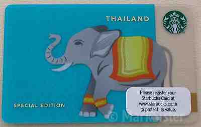 2013 Starbucks 15th Anniversary Elephant Card Thailand Special Edition 6095 - Sold on eBay Apr, 12th 2019 for $7.29