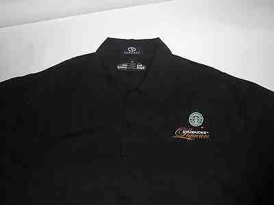 GENUINE STARBUCKS LIQUEURS EMPLOYEE'S SHIRT! EMBROIDERED LOGO! BLACK!  - Sold on eBay Apr, 22nd 2019 for $25.00