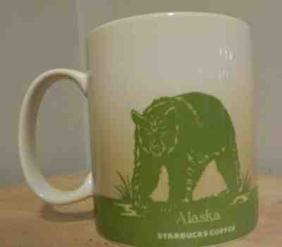 NWOB STARBUCKS ALASKA COFFEE MUG/CUP 2011 MOOSE/BEAR GOBAL ICON COLLECTION - Sold on eBay Apr, 14th 2019 for $59.00