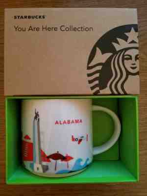 STARBUCKS ALABAMA YAH You Are Here 14oz Mugs RETIRED - NEW IN BOX - Sold on eBay Apr, 14th 2019 for $19.00