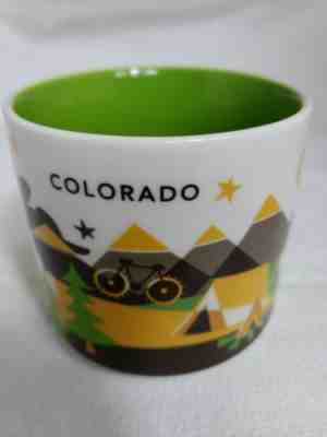 Starbucks 14 oz coffee mug cup You are here collection Colorado 2014 mountain  - Sold on eBay Apr, 16th 2019 for $18.58