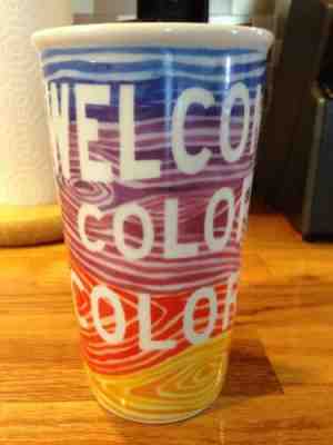 Starbucks Welcome to Colorful Colorado Double Wall Ceramic Traveller Mug 12 oz - Sold on eBay Apr, 14th 2019 for $20.00