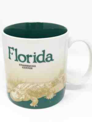STARBUCKS Florida Mug Global Icon State Alligator Wetlands Crane Coffee 2012 - Sold on eBay Apr, 21st 2019 for $19.99