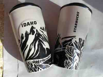 2 Starbucks Coffee 2016 Idaho Ceramic Travel Cup Mug 10 oz Tumbler new with tags - Sold on eBay Mar, 5th 2019 for $50.00