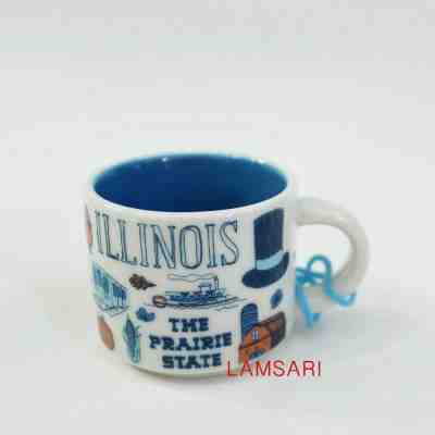 Starbucks Illinois Demitasse Mug Ornament Been There Series - Sold on eBay Apr, 16th 2019 for $19.95