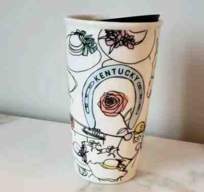 Starbucks Kentucky Derby Limited Edition Ceramic Travel Tumbler Double Wall 2018 - Sold on eBay Apr, 18th 2019 for $30.00