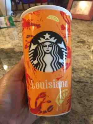 Starbucks Louisiana Crawfish Travel Tumbler New No Lid Retired - Sold on eBay Mar, 18th 2019 for $11.50