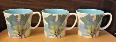 3 Starbucks Coffee Cups Mugs-2009 Hand Painted Blue Florals-Peindre A Main Pour - Sold on eBay Mar, 4th 2019 for $34.95