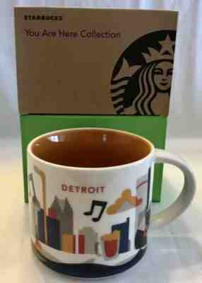 STARBUCKS COFFEE MUG You Are Here DETROIT 14 oz NEW IN BOX Michigan Motown - Sold on eBay Mar, 31st 2019 for $19.90