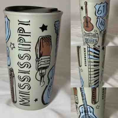 Starbucks Mississippi Travel Cup/Mug Double Wall 12oz Ceramic Tumbler Music - Sold on eBay Apr, 12th 2019 for $40.00