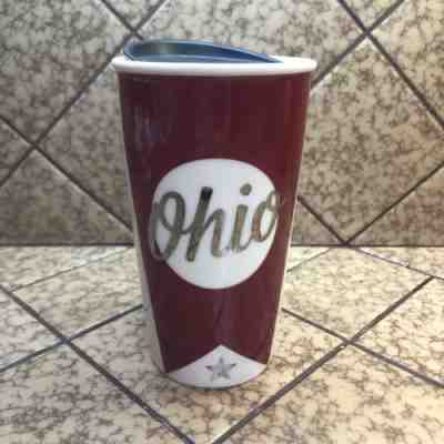 NEW! Starbucks Ceramic Double Wall Ohio State Collectors Travel Tumbler w/Lid - Sold on eBay Apr, 13th 2019 for $15.99