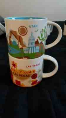 STARBUCKS Las Vegas and Utah You Are Here Mugs New both mugs as set - Sold on eBay Apr, 13th 2019 for $30.00