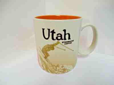 STARBUCKS 2012 "Utah" Downhill Skier Arches Coffee Mug Tea Cup 16oz Ceramic Rare - Sold on eBay Apr, 12th 2019 for $95.00