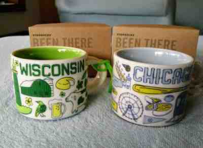 Starbucks Chicago & Wisconsin Been There Collection Ornament 2 oz Mini Mugs NEW - Sold on eBay Apr, 12th 2019 for $18.00