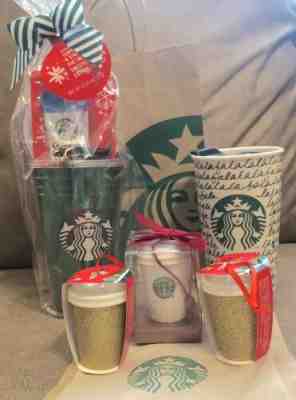 Starbucks Travel Mug Christmas Falalala, Ornament Lot, Tumbler Holiday Gift Set - Sold on eBay Apr, 24th 2019 for $25.00