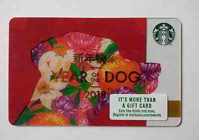 8 New Starbucks Chinese New Year Gift Card Year of Dog 2018 - Sold on eBay Apr, 24th 2019 for $3.99