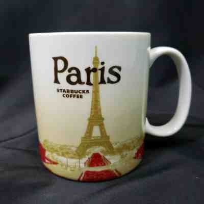  2011 STARBUCKS PARIS France City Collectors Series 16 oz Coffee Mug Cup - Sold on eBay Feb, 24th 2019 for $27.88