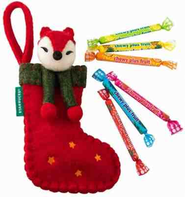 2017 STARBUCKS TAIWAN FELT FOX STOCKING  - Sold on eBay Apr, 23rd 2019 for $10.00