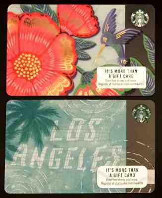 NEW Starbucks LOS ANGELES (LA) & HUMMINGBIRD Gift Card with PRINT MARK & DIAMOND - Sold on eBay Apr, 24th 2019 for $8.99