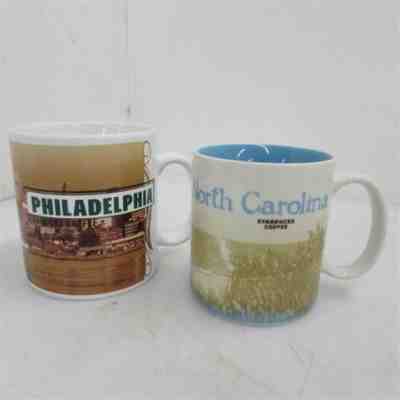 2x Starbucks Collector Mugs: North Carolina & Philadelphia  - Sold on eBay Jan, 25th 2019 for $10.50